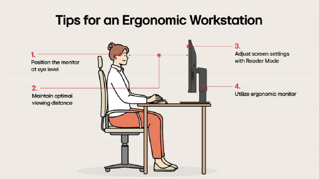 LG monitor ergonomici