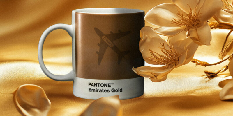 Tazza mug Emirates x Pantone Gold