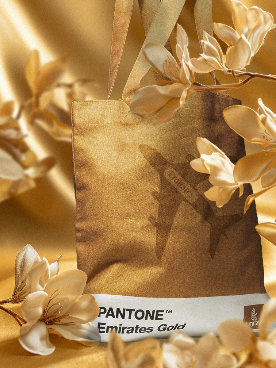 tote bag Emirates x Pantone Gold