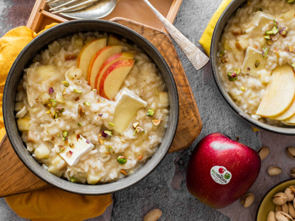 risotto con mele e brie