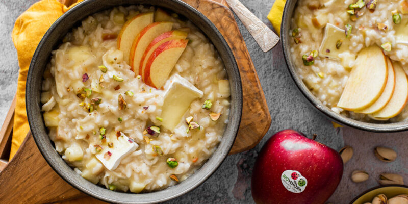 risotto con mele e brie