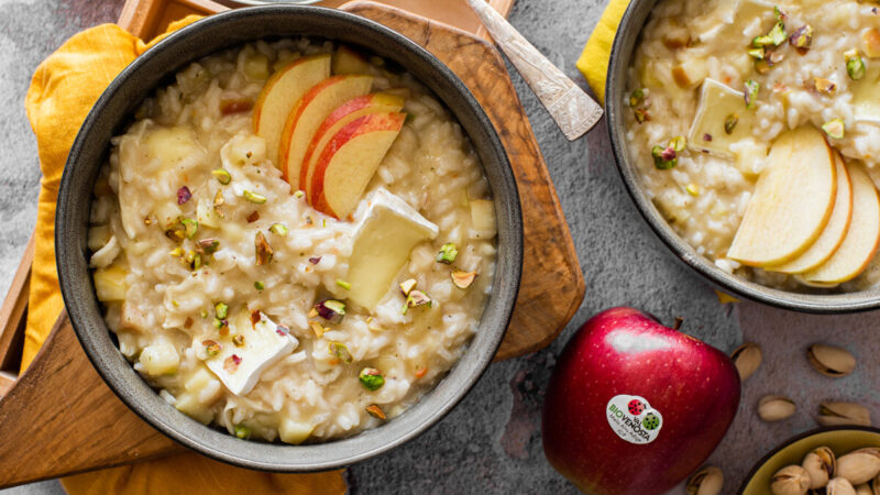 risotto con mele e brie