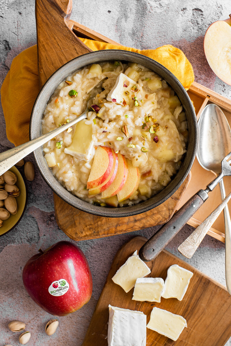 risotto con mele e brie